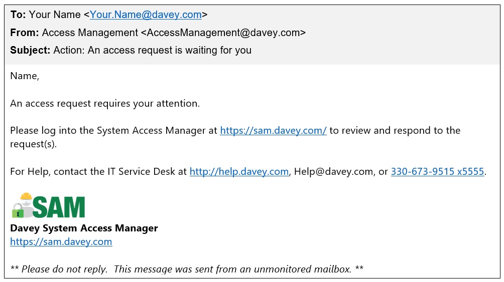 Approve Request System Access Manager